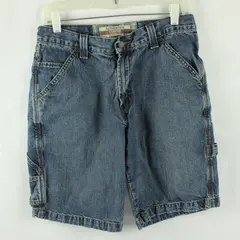 Vintage Levi's Authentics Men's W29 Med Wash Blue Denim Carpenter Shorts Y2K 