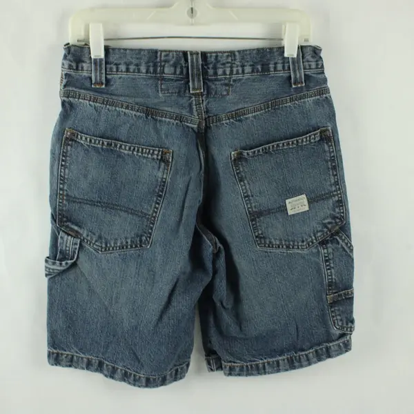 Vintage Levi's Authentics Men's W29 Med Wash Blue Denim Carpenter Shorts Y2K 