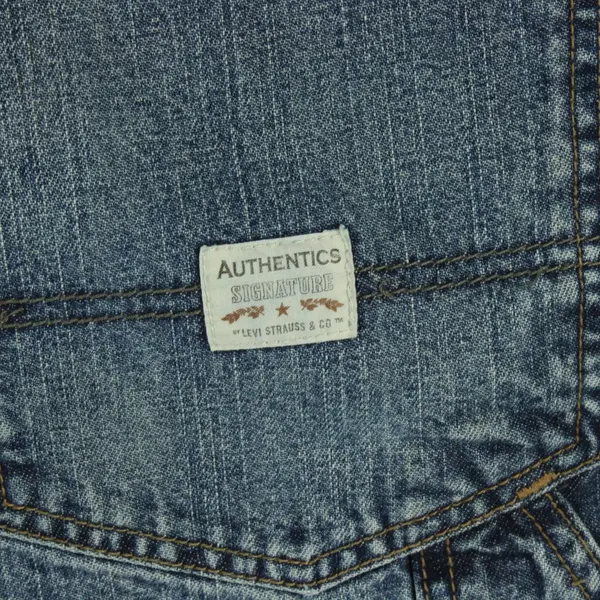 Vintage Levi's Authentics Men's W29 Med Wash Blue Denim Carpenter Shorts Y2K 