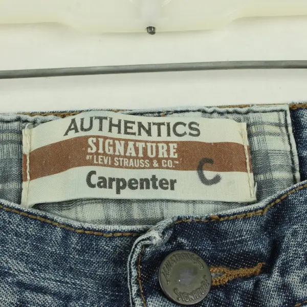 Vintage Levi's Authentics Men's W29 Med Wash Blue Denim Carpenter Shorts Y2K 