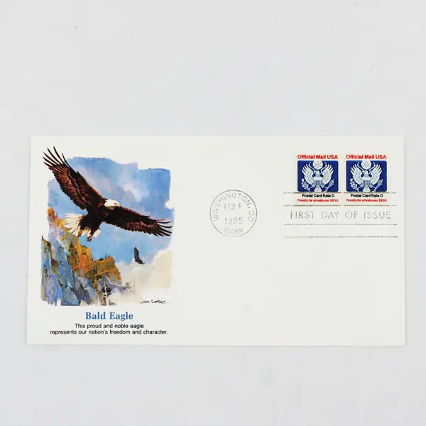 Lot Of 9 Patriotic Stamp 1985 First Day Covers Fleetwood Cachet