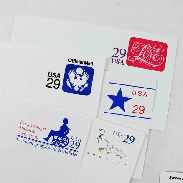 Lot of 14 USPS 29c Printed Stamp Envelopes 1990s