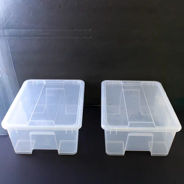 Lot of 2 IKEA Samla Box Clear 11" x 7 ½" x 5 ½" 1 Gallon 701.029.72