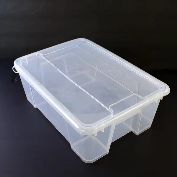 Lot of 2 IKEA Samla Box Clear 11" x 7 ½" x 5 ½" 1 Gallon 701.029.72