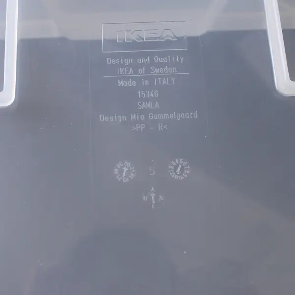 Lot of 2 IKEA Samla Box Clear 11" x 7 ½" x 5 ½" 1 Gallon 701.029.72
