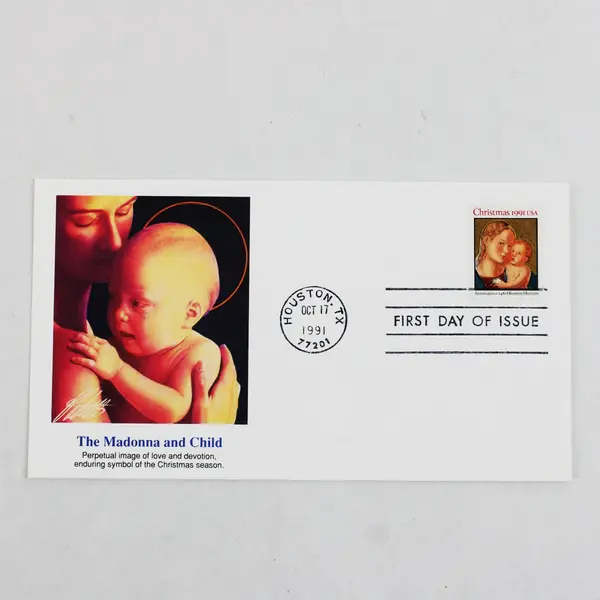 Lot Of 8 Christmas 1991 Stamps Fleetwood First Day Covers