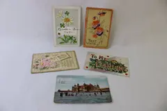 Lot of 5 Vintage 1910s Greeting Card Postcards Mills Nebraska