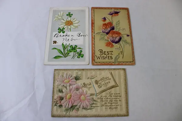 Lot of 5 Vintage 1910s Greeting Card Postcards Mills Nebraska