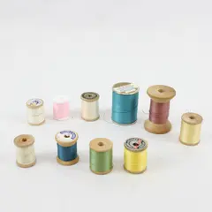 Lot of 10 Sewing Thread Spools Assorted Colors