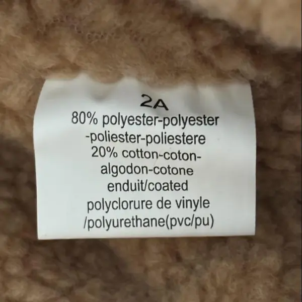 Chaarm Children’s Brown Faux Leather Bomber Faux Fur Jacket Size 2A