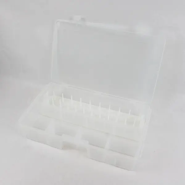 Clear Plastic Thread Storage Box Holds 31 Spools Sewing Organizer