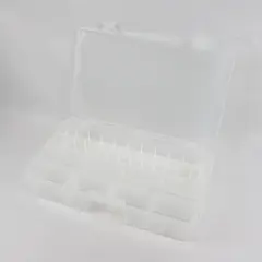 Clear Plastic Thread Storage Box Holds 31 Spools Sewing Organizer