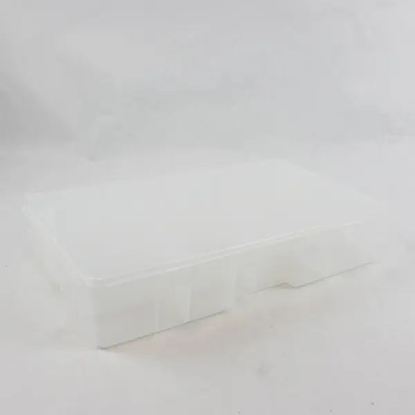 Clear Plastic Thread Storage Box Holds 31 Spools Sewing Organizer