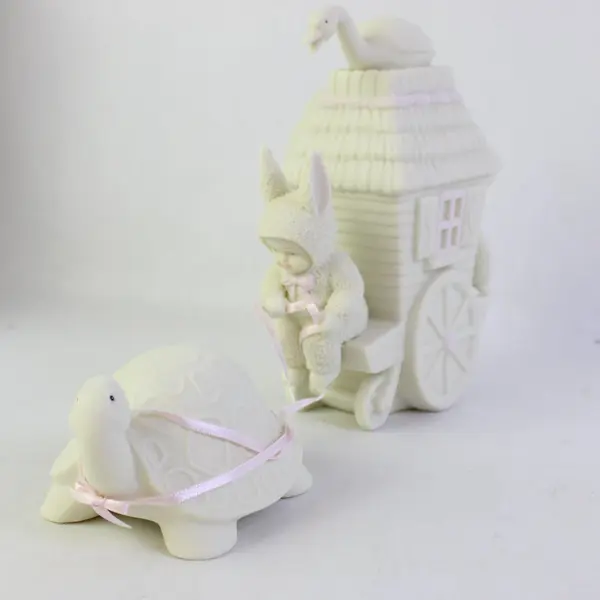 Dept 56 Snowbunnies Slow Moving Vehicle Bisque Figurine NIB 26280