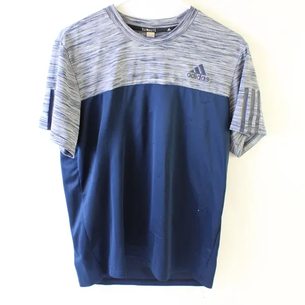 Adidas Climalite Blue Short Sleeve Athletic Training Tee Shirt