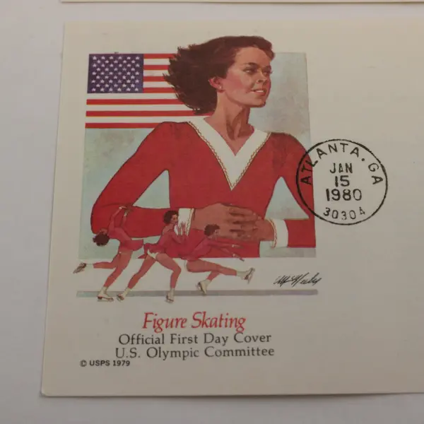 Lot Of 2 Olympics Stamp First Day Covers 1980 1983 Fleetwood Cachet