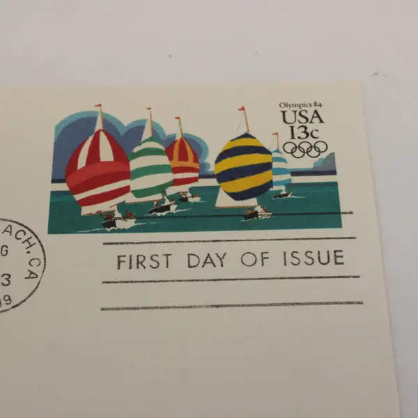 Lot Of 2 Olympics Stamp First Day Covers 1980 1983 Fleetwood Cachet