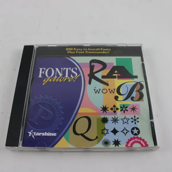 Fonts Galore! 1999 PC CD-ROM Software for Windows 800  Starshine SCDR305