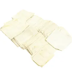Lot of 18 White Queen Sized Pillowcases DIY Fabric Upcycling FLAWED