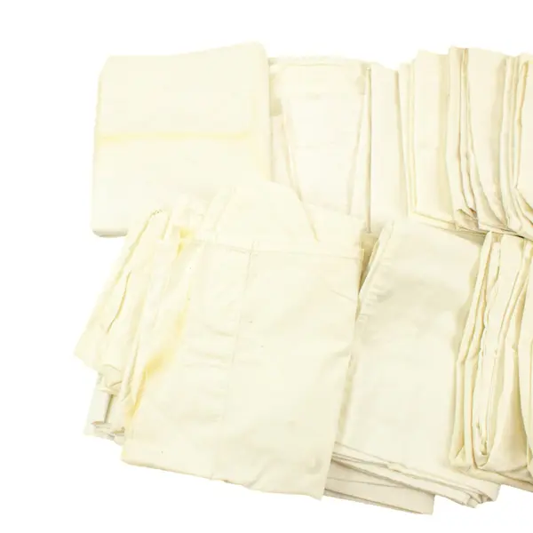 Lot of 18 White Queen Sized Pillowcases DIY Fabric Upcycling FLAWED