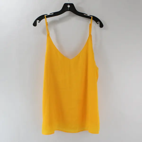 Piazza Italia Women's Large Yellow V-Neck Tank Top Cami