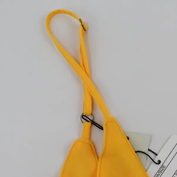 Piazza Italia Women's Large Yellow V-Neck Tank Top Cami