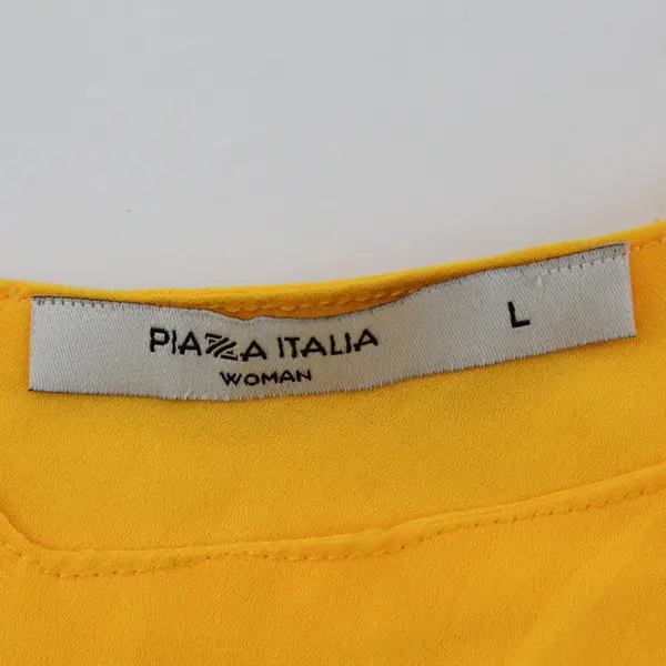 Piazza Italia Women's Large Yellow V-Neck Tank Top Cami