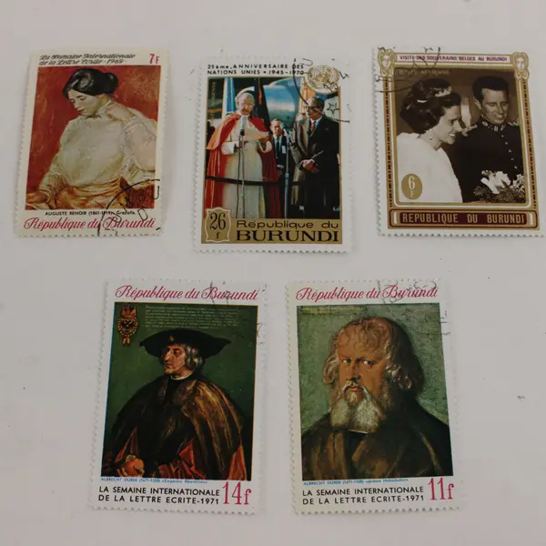 Lot of 9 Burundi 1960s 1970s Commemorative Stamps Lightly Hinged