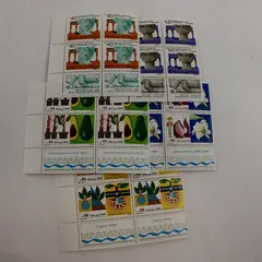 Lot of 5 Israel Commemorative Stamp Blocks 20 Stamps Total 1988 MNH