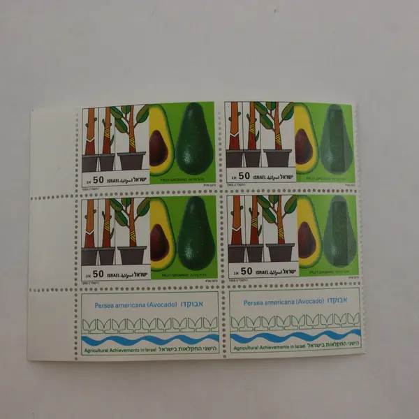 Lot of 5 Israel Commemorative Stamp Blocks 20 Stamps Total 1988 MNH