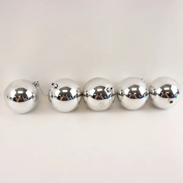 Lot of 16 Plastic Christmas Ornaments Silver Blue Purple