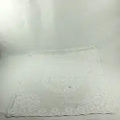 Vintage White Hand Crochet Table Top Doily, Large Square 28” x 30”