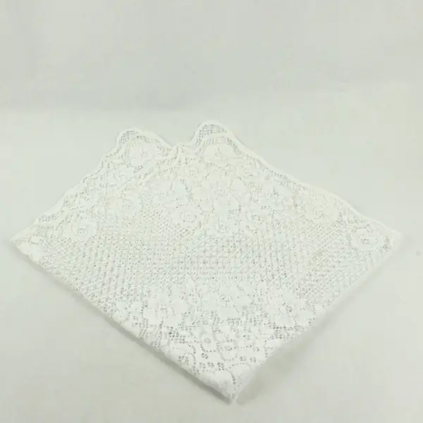 Vintage White Hand Crochet Table Top Doily, Large Square 28” x 30”