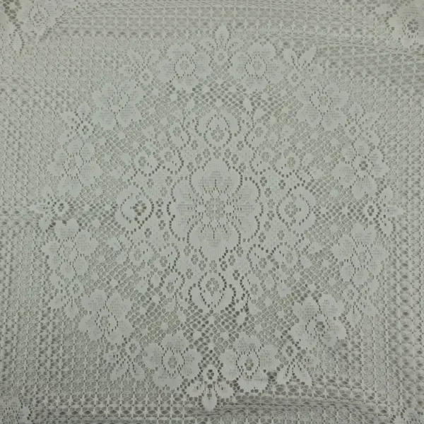 Vintage White Hand Crochet Table Top Doily, Large Square 28” x 30”