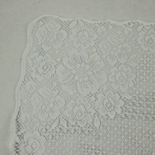 Vintage White Hand Crochet Table Top Doily, Large Square 28” x 30”