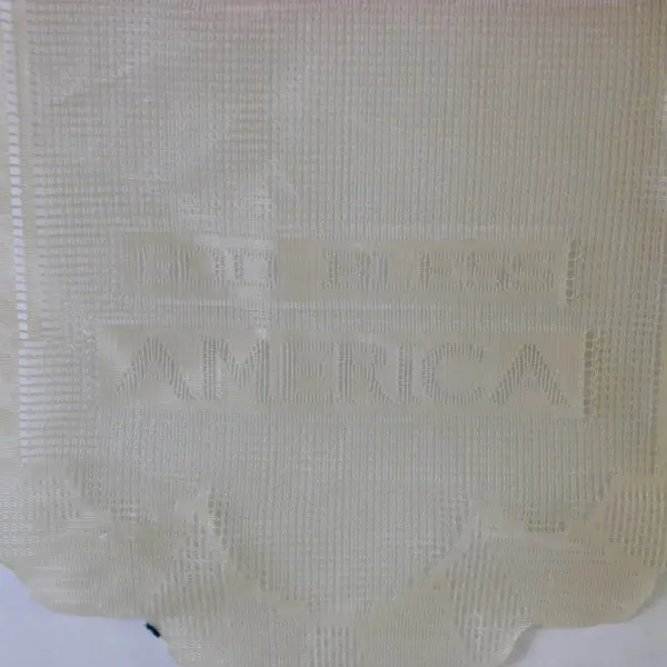 Vtg Lace Wall Hanging Patriotic God Bless America Red Hanger 28"
