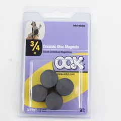 Ooks 8 Dark Gray 3/4" Round Ceramic Disc Magnets