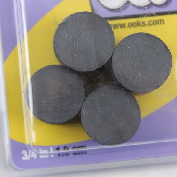 Ooks 8 Dark Gray 3/4" Round Ceramic Disc Magnets