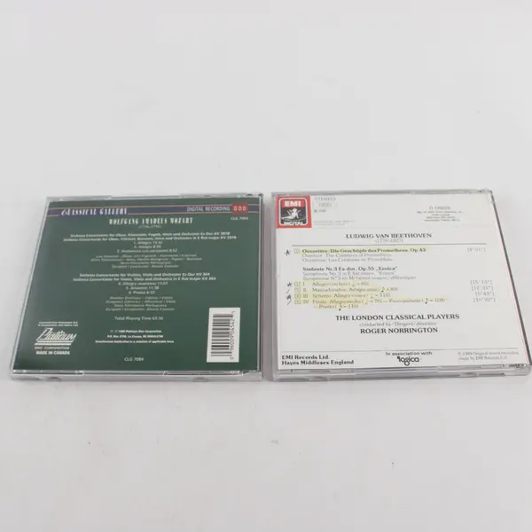 Lot of 2 Classical CDs Beethoven Eroica Wolfgang Amadeus Mozart 1756 & 1791