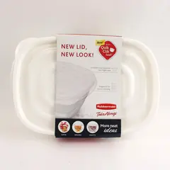 3 ct Rubbermaid TakeAlongs Rectangle Food Storage Containers Lids Quik Clik Seal