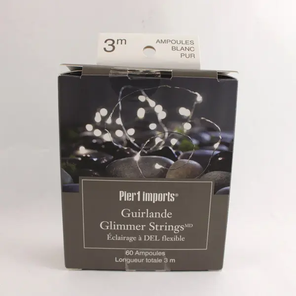 Pier 1 Imports Glimmer Strings Pure White LED 60 Lights 10 ft