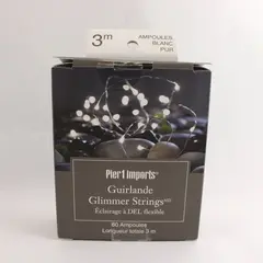 Pier 1 Imports Glimmer Strings Pure White LED 60 Lights 10 ft