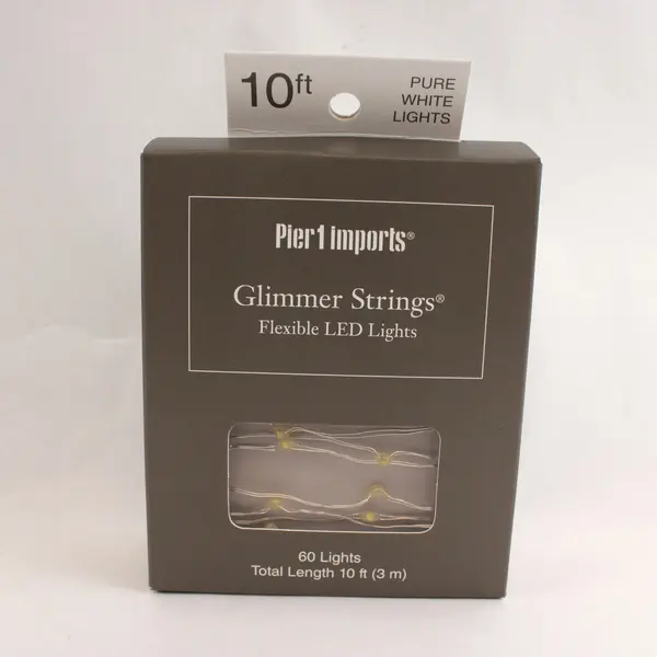 Pier 1 Imports Glimmer Strings Pure White LED 60 Lights 10 ft