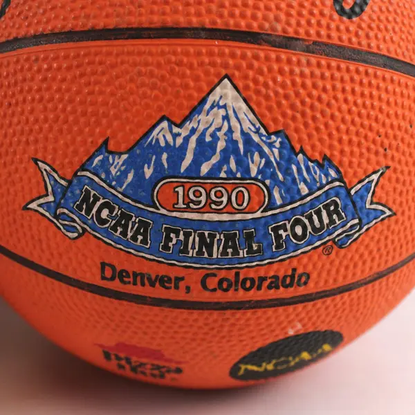 Lot of 2 Vintage 1990 Rawlings NCAA Final Four Pizza Hut Denver Mini Basketballs