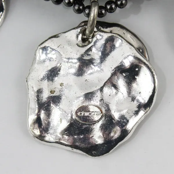 Chico's Silver-Tone Chunky Chain Dangle Necklace 20"