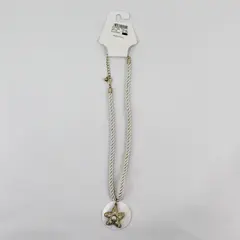 Dressbarn Nautical Gold-Tone Starfish Pendant Faux Pearls Necklace 20"