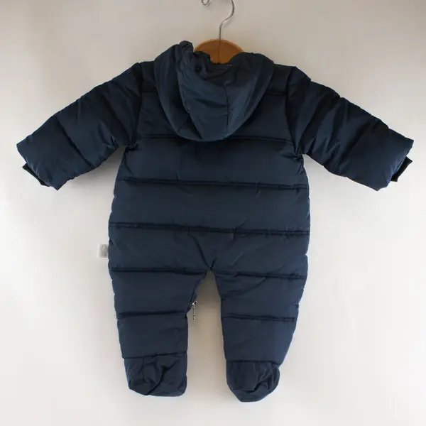 Mother Baby Bear Hooded Footed Snowsuit 6/9 Months Blue