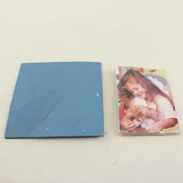 Lot of 2 Photo Album 36 Photos Size 4x6 Girl Holding Cat It's A Boy Frame Blue