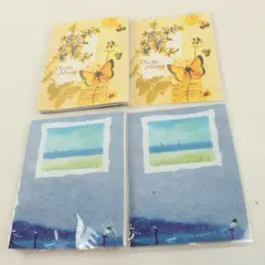 Lot of 4 Used Plastic 4x6 Photo Albums Yellow Butterfly & Blue Scenic