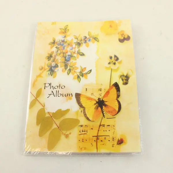 Lot of 4 Used Plastic 4x6 Photo Albums Yellow Butterfly & Blue Scenic